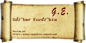 Góber Euzébia névjegykártya